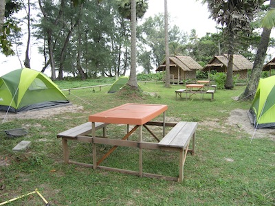 Campsite at Mai Khao Beach